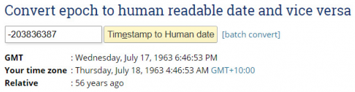 OC800 Tracking UnixTime